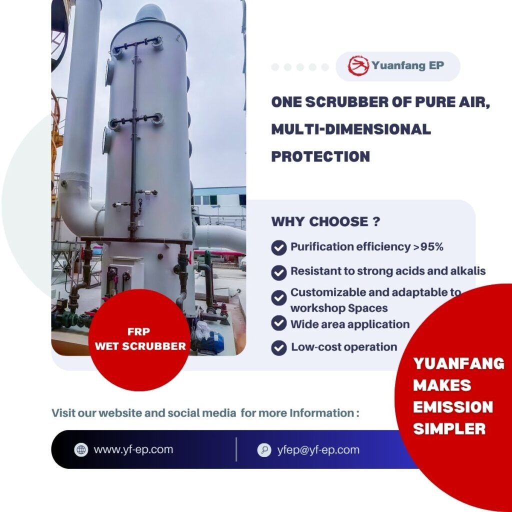 Air pollution control -FRP wet scrubber