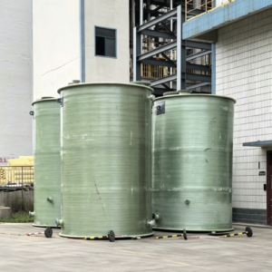 FRP (fiberglass-reinforced plastic) storage tank — lightweight, corrosion-resistant, large-volume. Resin selected per your media. Custom-built.