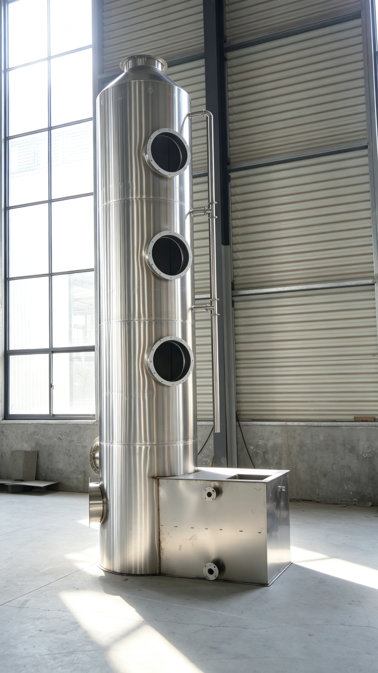 stainless steel scrubber, SS304 scrubber, SS316L scrubber, high temp wet scrubber, sanitary gas scrubber