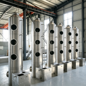 stainless steel scrubber, SS304 scrubber, SS316L scrubber, high temp wet scrubber, sanitary gas scrubber